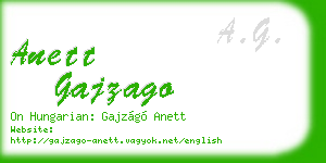 anett gajzago business card